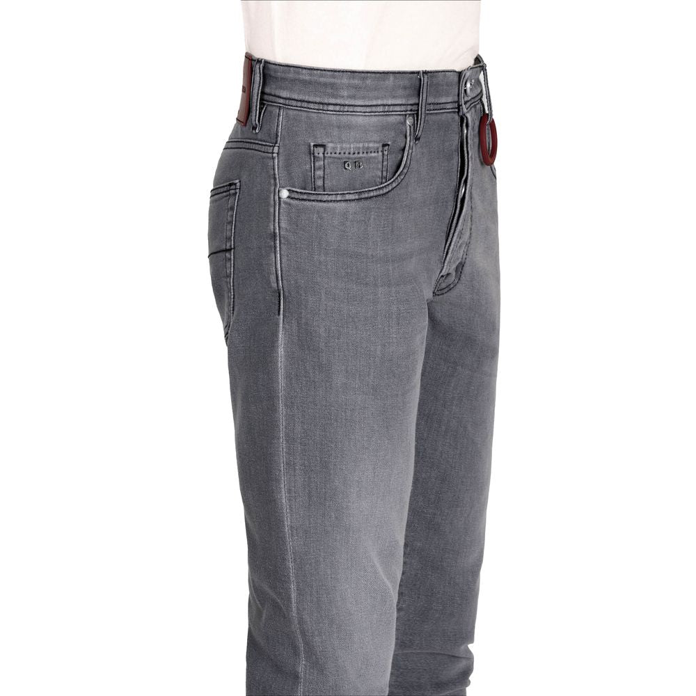 Gray Cotton Jeans & Pant