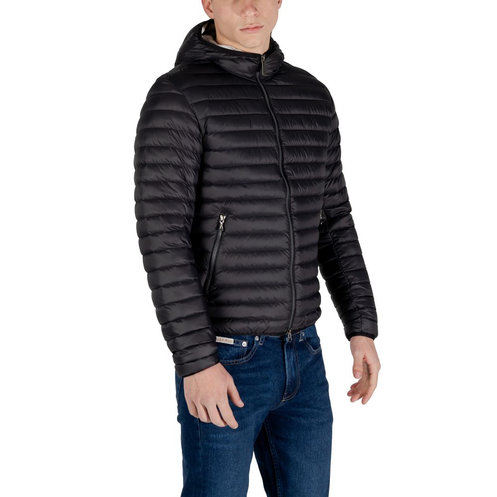 Black Nylon Jackets & Coat