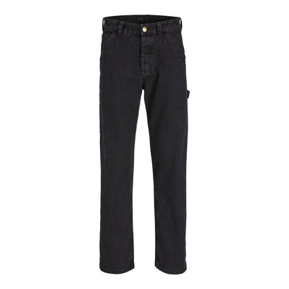 Black Cotton Relaxed Fit Jean