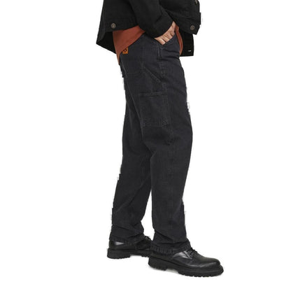 Black Cotton Relaxed Fit Jean