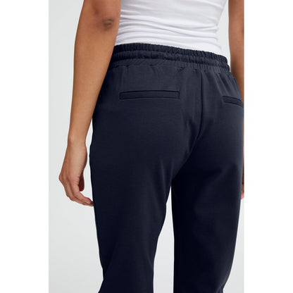 Blue Polyester Pant