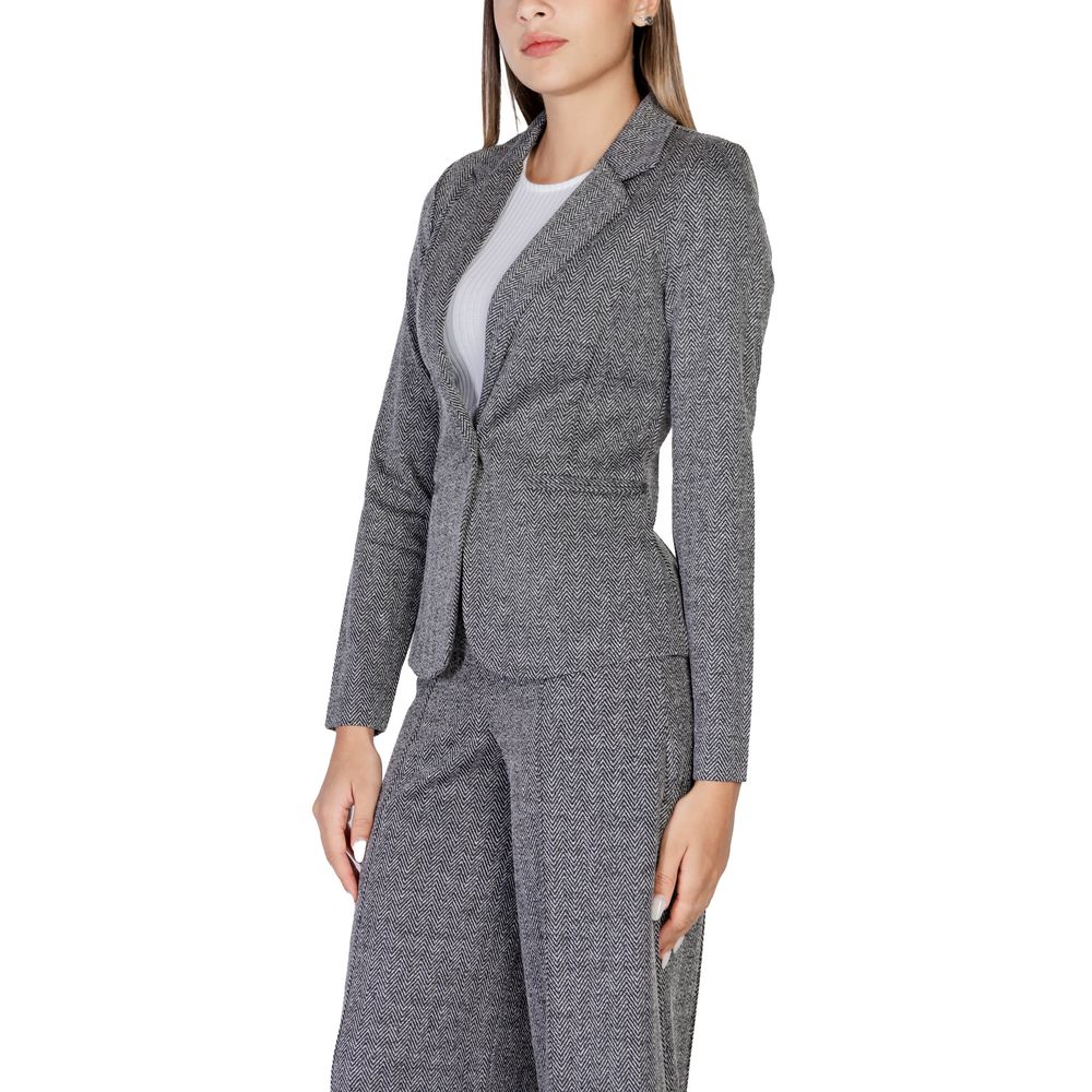 Black Polyester Blazer