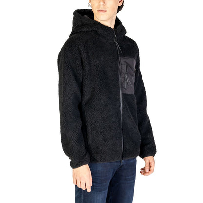Black Polyester Jackets & Coat