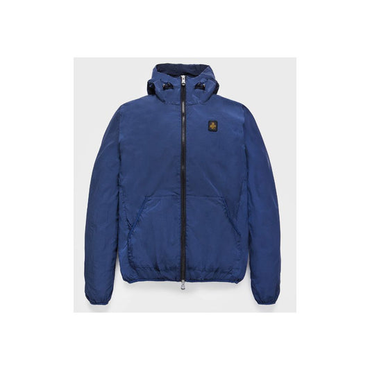 Blue Polyamide Men's Summer Jacket