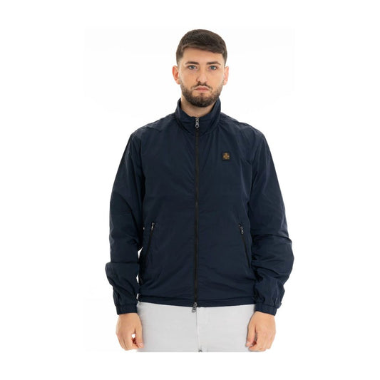 Blue Polyamide Men Jacket