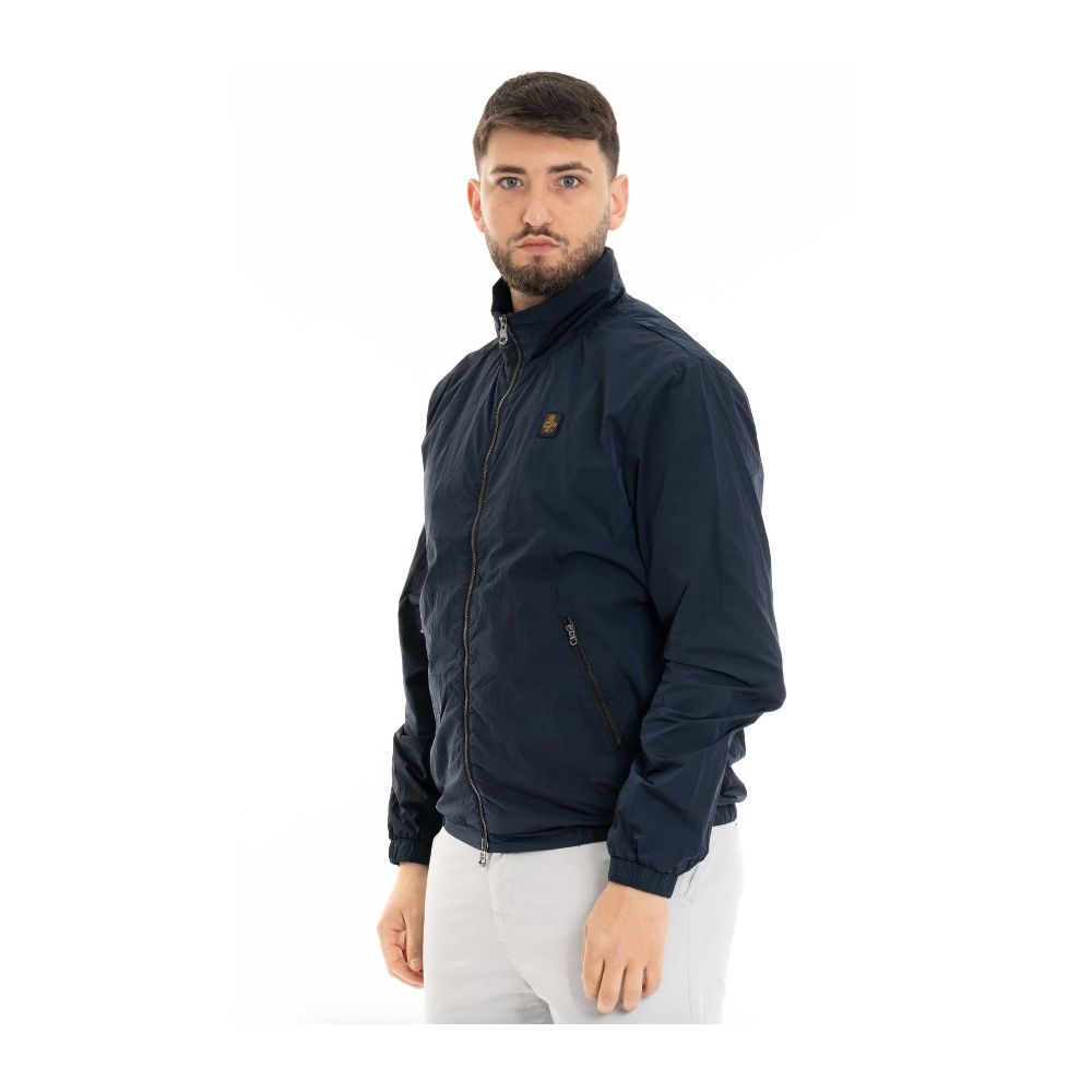 Blue Polyamide Men Jacket