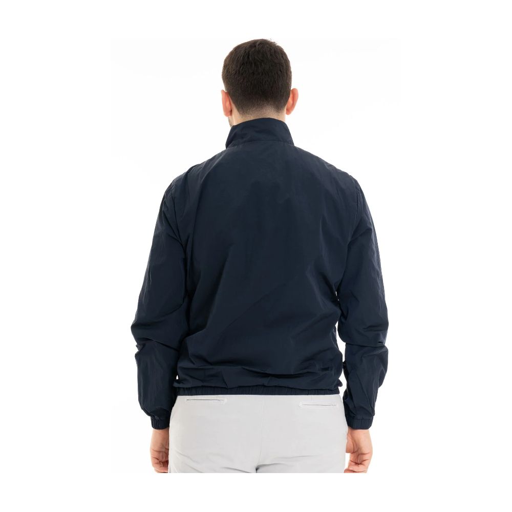Blue Polyamide Men Jacket