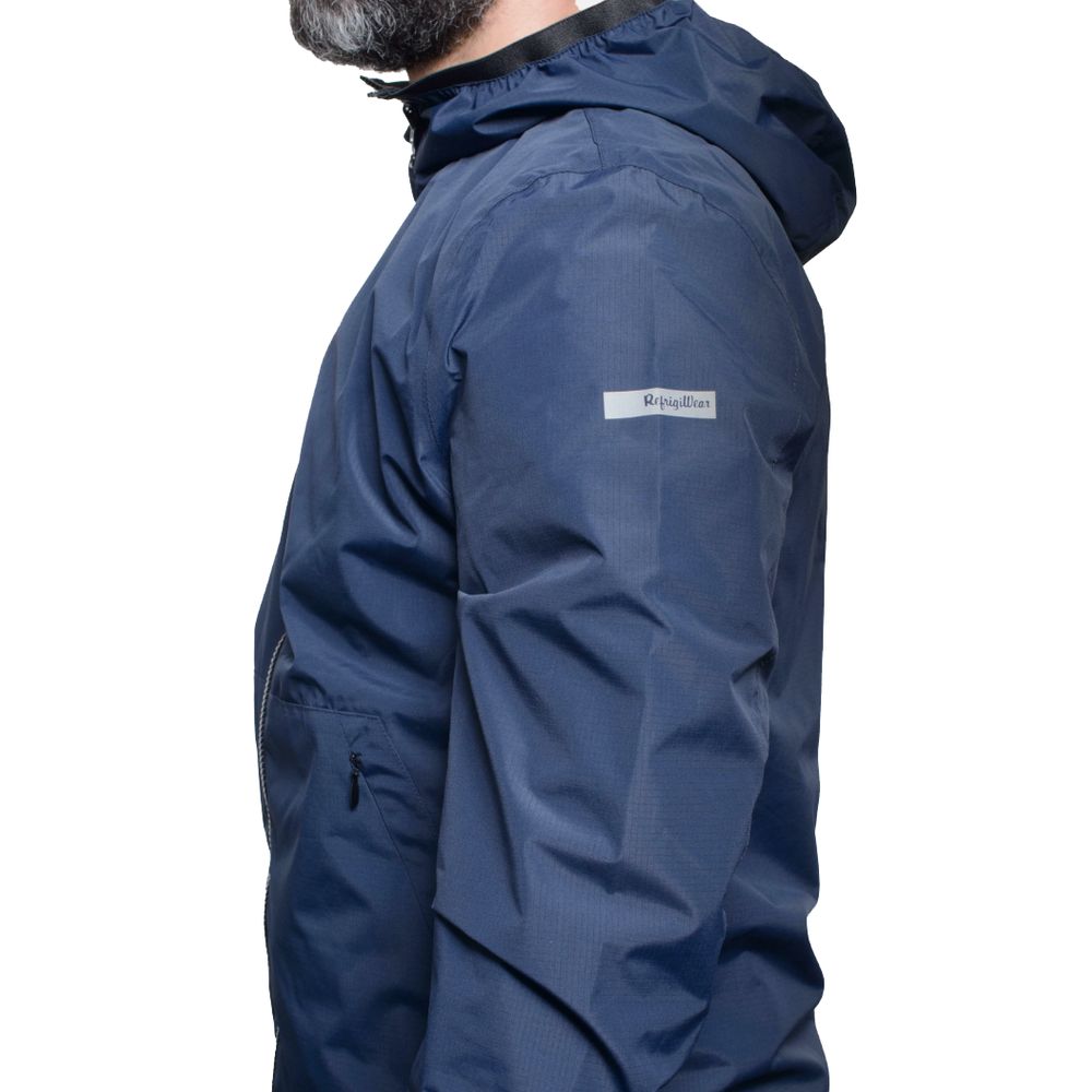 Blue Nylon Men's Reversible Jacket