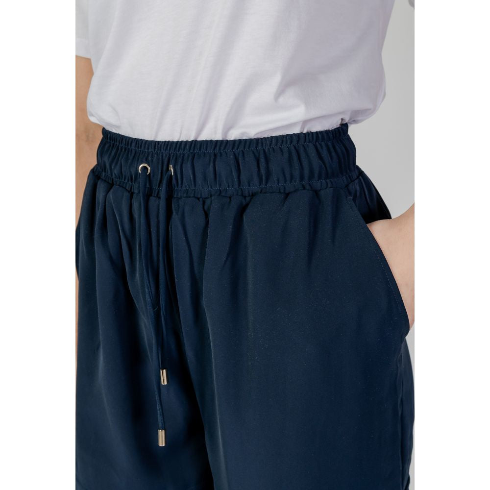 Blue Polyester Pant