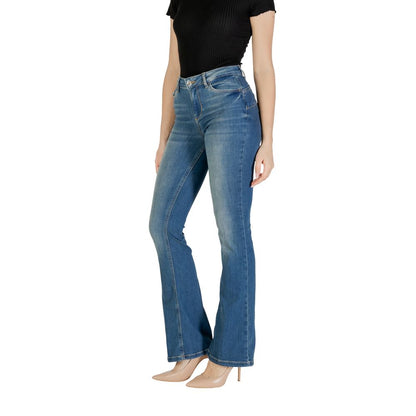 Blue Cotton Bootcut Jean