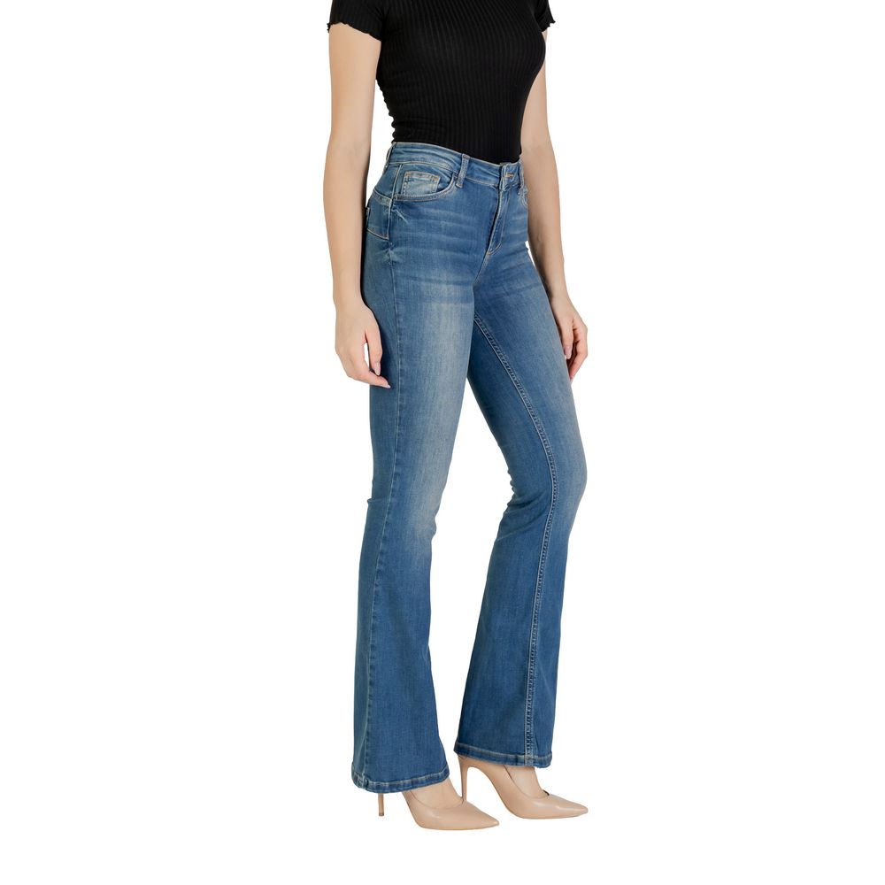 Blue Cotton Bootcut Jean