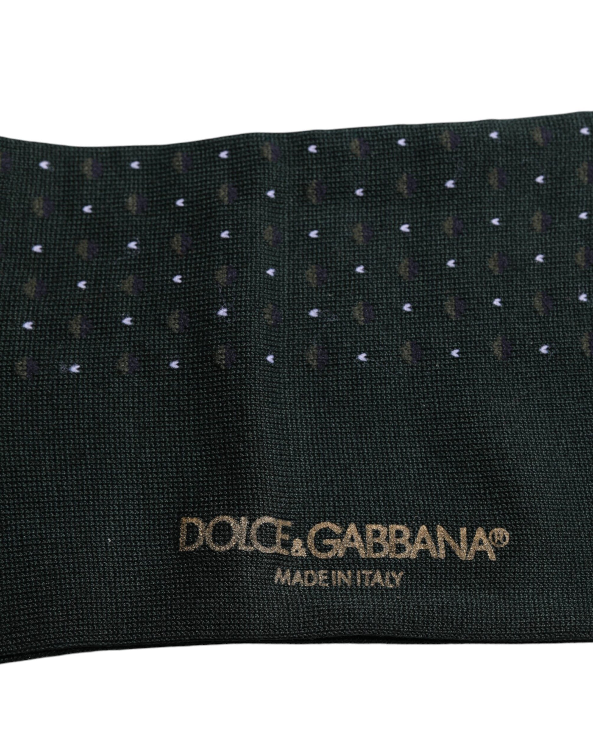 Black Polka Dots Cotton Mid Calf Socks