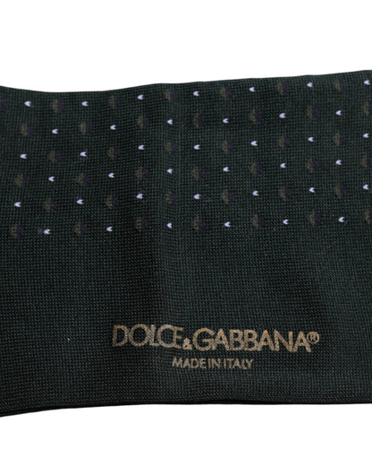 Black Polka Dots Cotton Mid Calf Socks