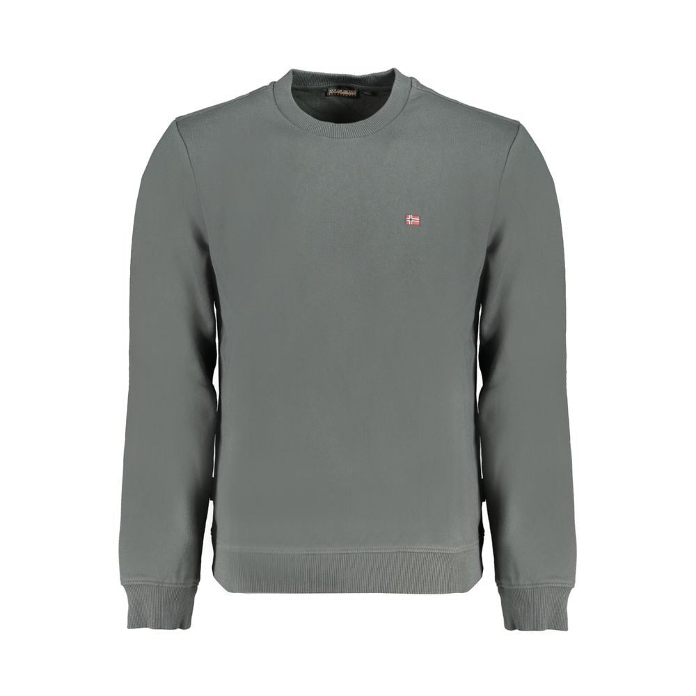 Green Cotton Men Sweater