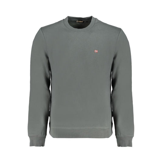 Green Cotton Men Sweater