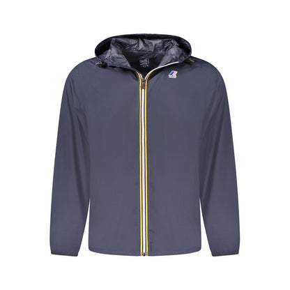 Blue Polyamide Men's Waterproof Jacket