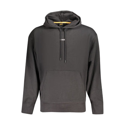Black Cotton Men Sweater