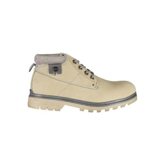 Beige Polyester Women Boot