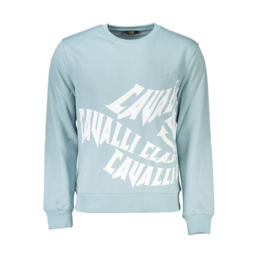 Blue Cotton Men Sweater