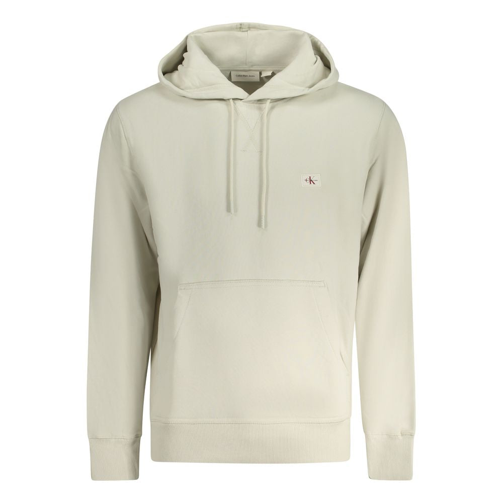 Beige Cotton Men Sweater
