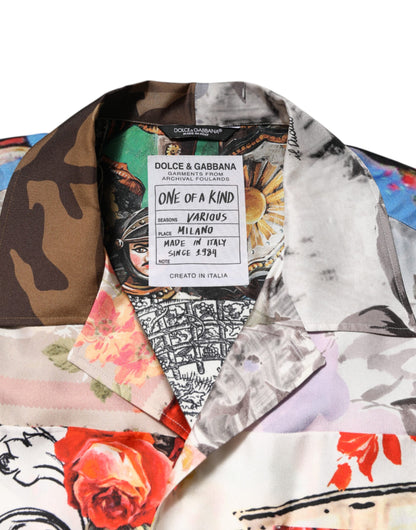 Multicolor Printed Casual Short Sleeve Shirt