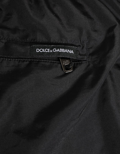 Black White Striped DG Logo Men Short  Swimwear