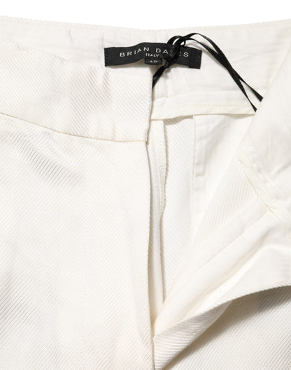 White Viscose Linen Wide Leg Palazzo Womens Pants