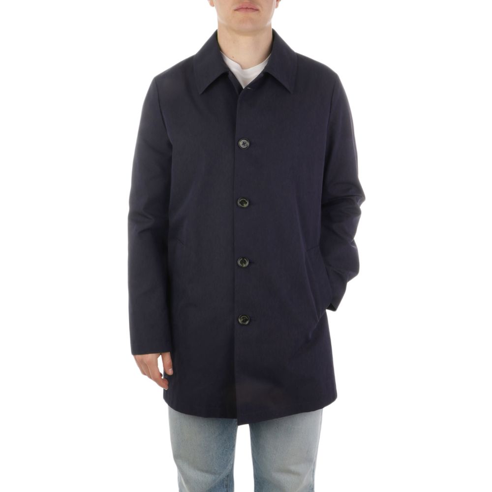 Blue Cotton Men's Jacket