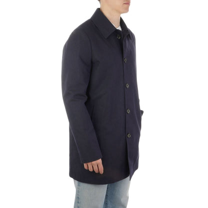 Blue Cotton Men's Jacket