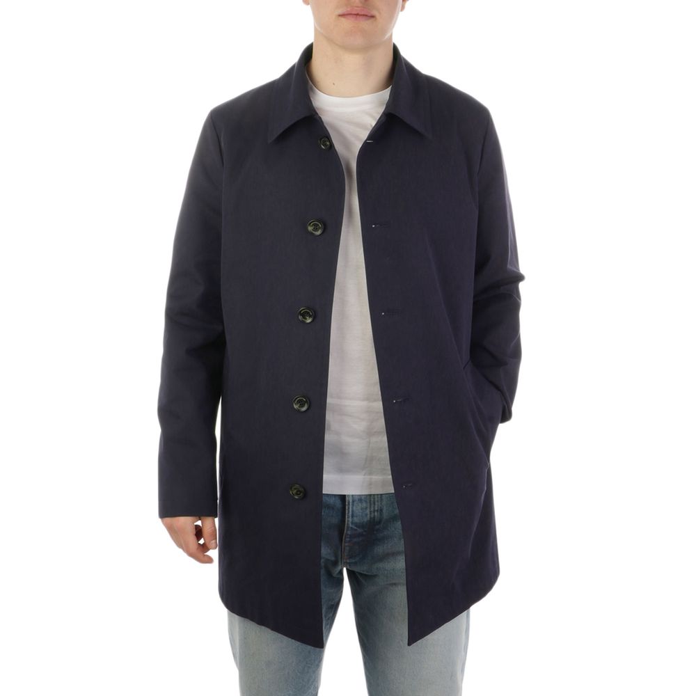 Blue Cotton Men's Jacket
