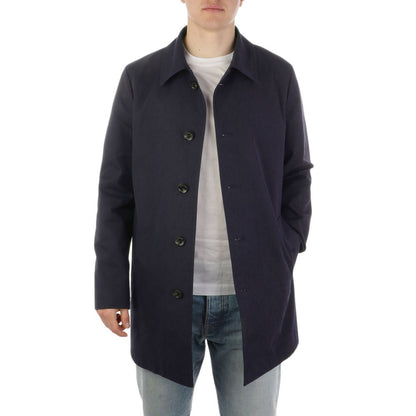 Blue Cotton Men's Jacket