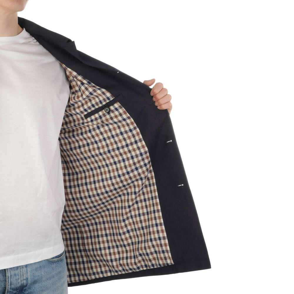 Blue Cotton Men's Jacket