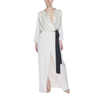 Beige Polyester Long