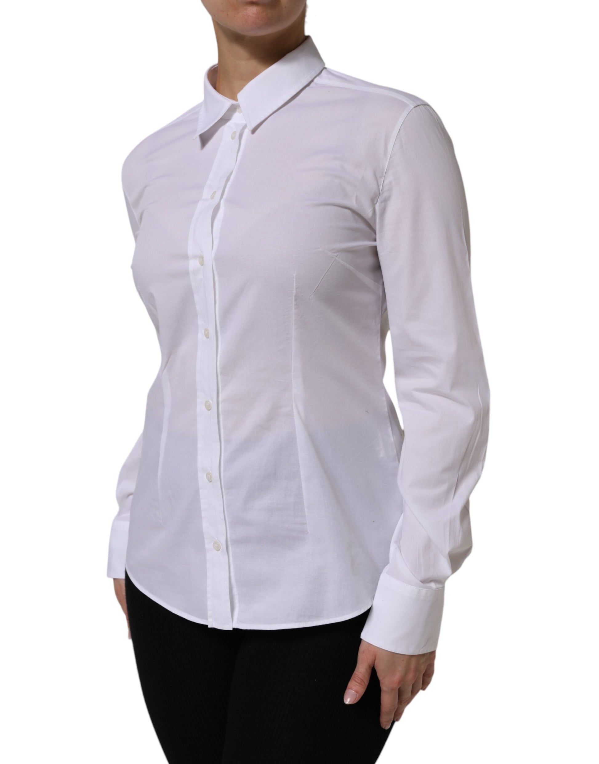 White Cotton Collared Dress Formal Shirt Top