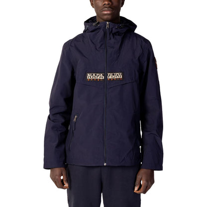 Blue Polyester Jackets & Coat