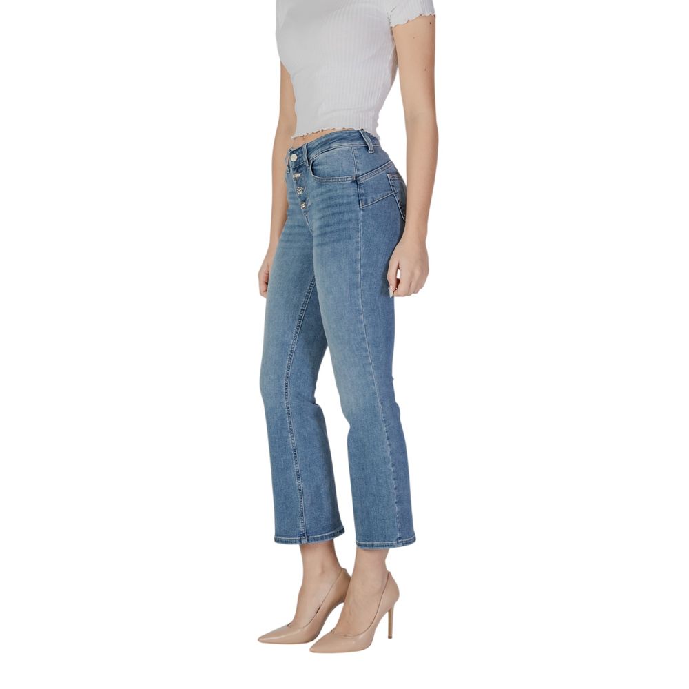 Blue Cotton Bootcut Jean