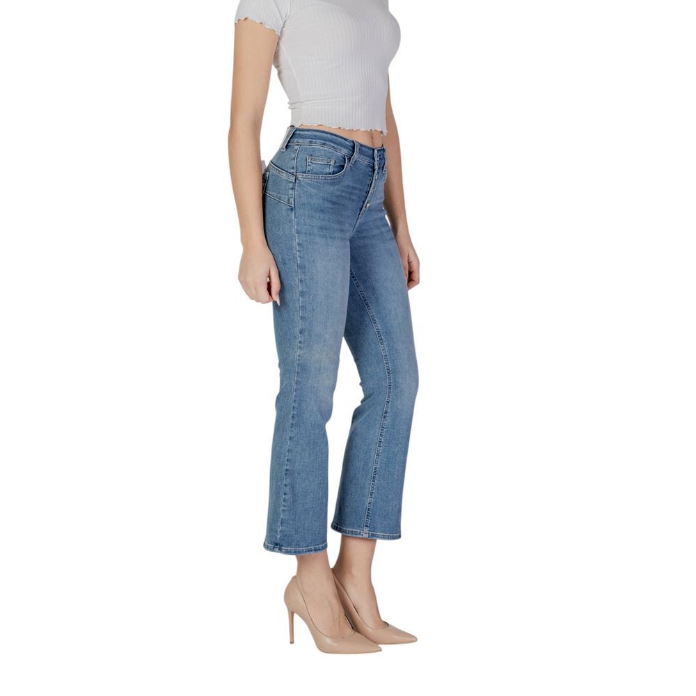 Blue Cotton Bootcut Jean