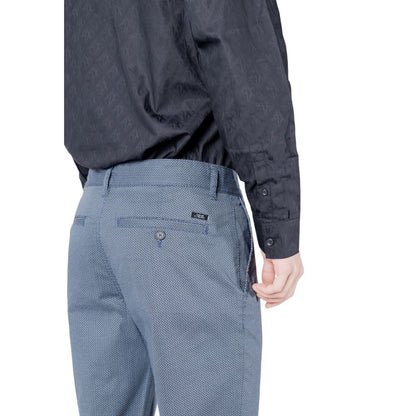Blue Cotton Skinny Pant