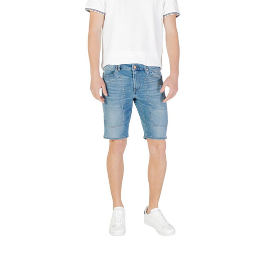 Light Blue Cotton Bermuda