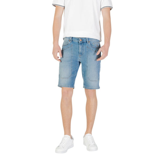 Light Blue Cotton Bermuda