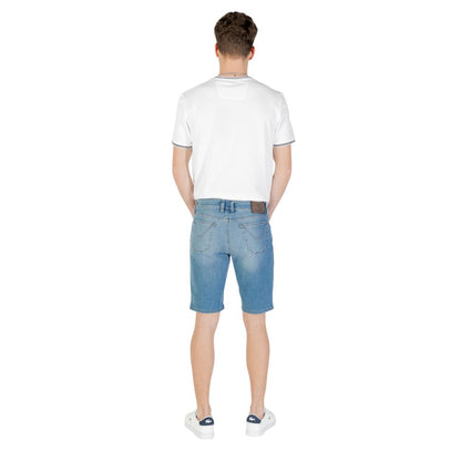 Light Blue Cotton Bermuda