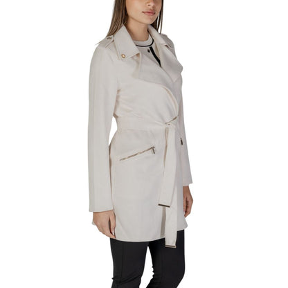 Cream Polyester Coat