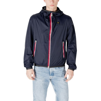 Blue Polyamide Jackets & Coat