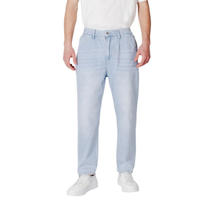 Blue Cotton Slim Fit Jean