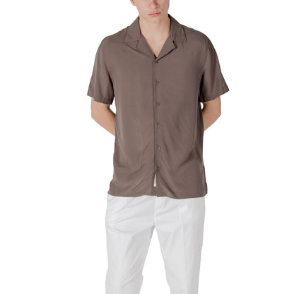Brown Viscose Shortsleeve