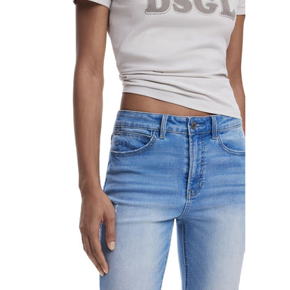 Light Blue Cotton Skinny Jean