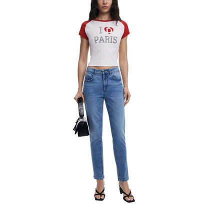 Light Blue Cotton Skinny Jean