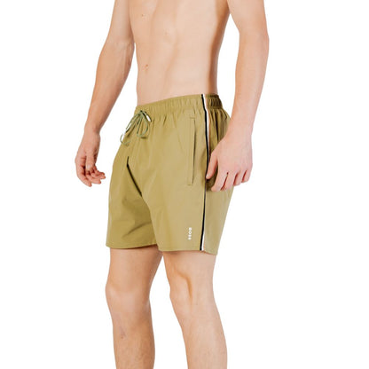 Green Polyester Swim Short