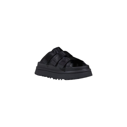 Black Artificial Leather Platform