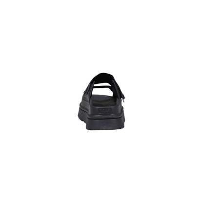 Black Artificial Leather Platform
